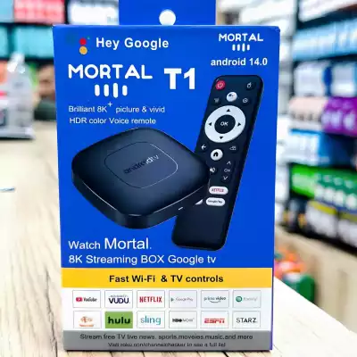 Android 14 TV приставка с пультом управления, 4K ULTRA HD SET-TOP box, 5G, 8Gb+128Gb